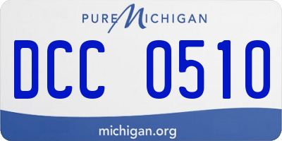 MI license plate DCC0510