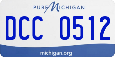 MI license plate DCC0512