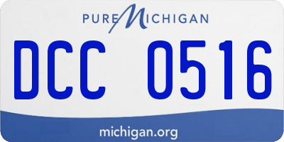 MI license plate DCC0516