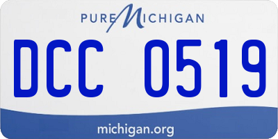 MI license plate DCC0519