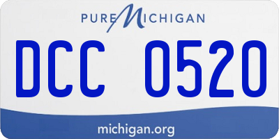 MI license plate DCC0520