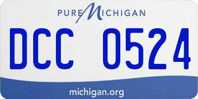 MI license plate DCC0524
