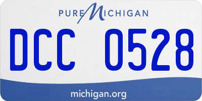 MI license plate DCC0528