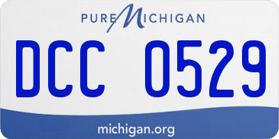 MI license plate DCC0529
