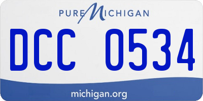 MI license plate DCC0534