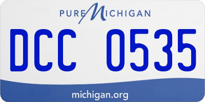 MI license plate DCC0535