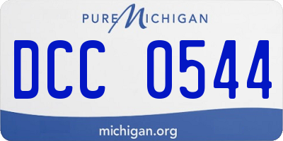 MI license plate DCC0544