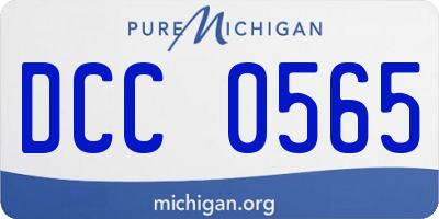 MI license plate DCC0565