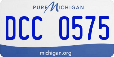 MI license plate DCC0575