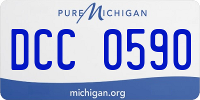 MI license plate DCC0590