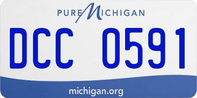 MI license plate DCC0591
