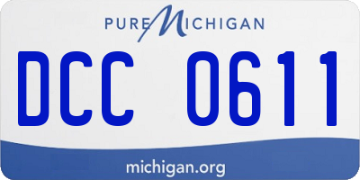 MI license plate DCC0611