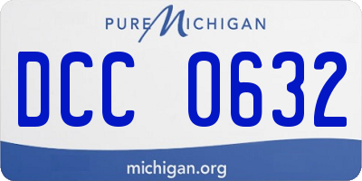 MI license plate DCC0632
