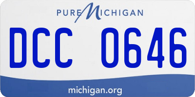 MI license plate DCC0646