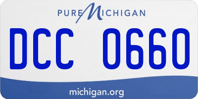 MI license plate DCC0660