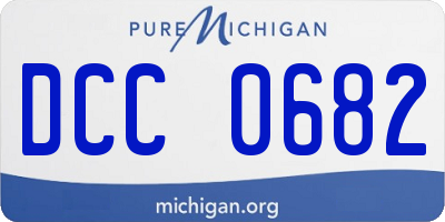 MI license plate DCC0682