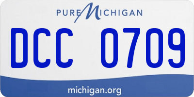 MI license plate DCC0709