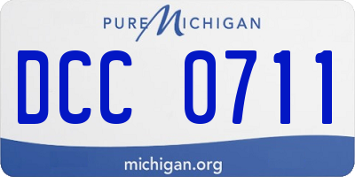 MI license plate DCC0711