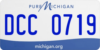 MI license plate DCC0719
