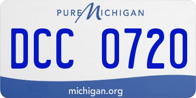 MI license plate DCC0720