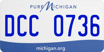 MI license plate DCC0736