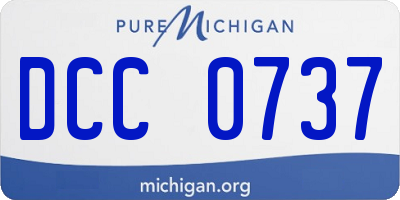 MI license plate DCC0737