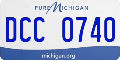 MI license plate DCC0740