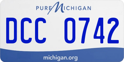 MI license plate DCC0742
