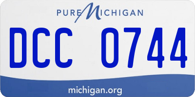 MI license plate DCC0744