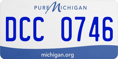 MI license plate DCC0746