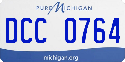 MI license plate DCC0764