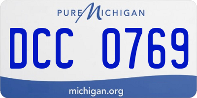 MI license plate DCC0769