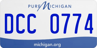 MI license plate DCC0774