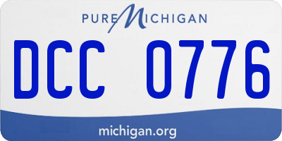 MI license plate DCC0776