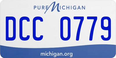 MI license plate DCC0779