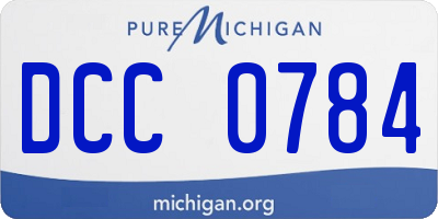 MI license plate DCC0784