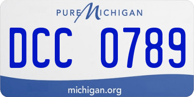 MI license plate DCC0789