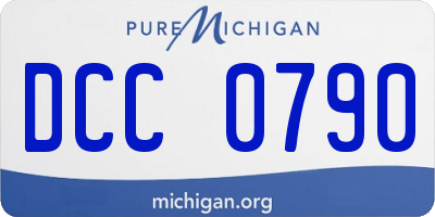 MI license plate DCC0790
