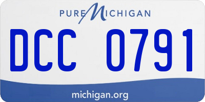 MI license plate DCC0791