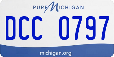 MI license plate DCC0797
