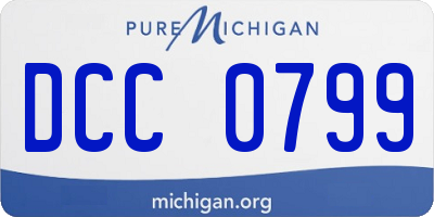MI license plate DCC0799