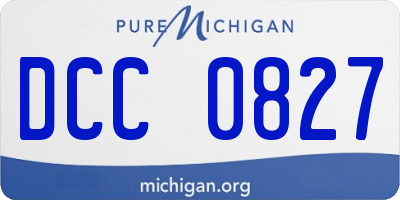 MI license plate DCC0827