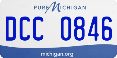 MI license plate DCC0846