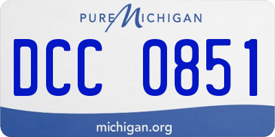MI license plate DCC0851