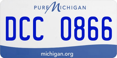 MI license plate DCC0866