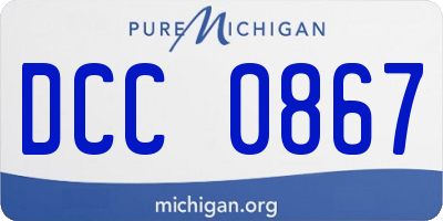 MI license plate DCC0867