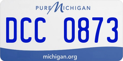 MI license plate DCC0873