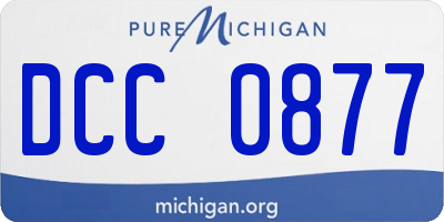 MI license plate DCC0877