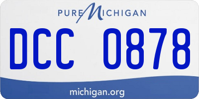 MI license plate DCC0878