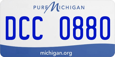 MI license plate DCC0880